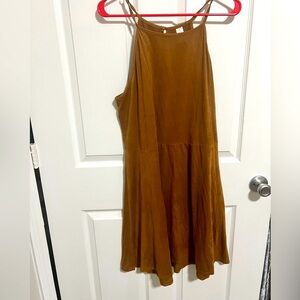 Faux Suede Brown Dress for Teens